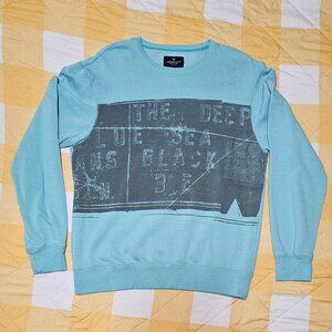 American Eagle Teal Vintage Sweatshirt MEDIUM